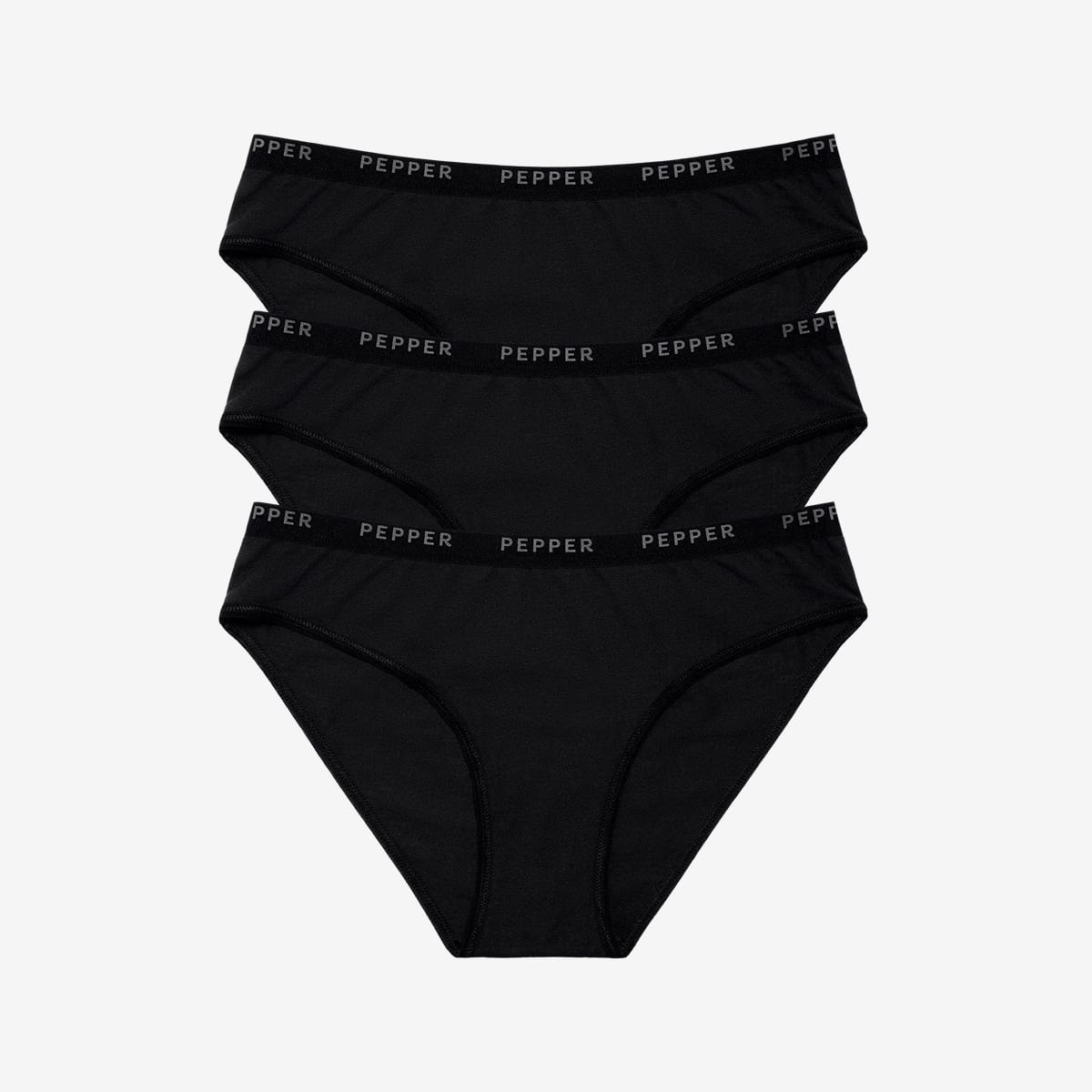 Supima® Cotton Bikini 3 Pack Black