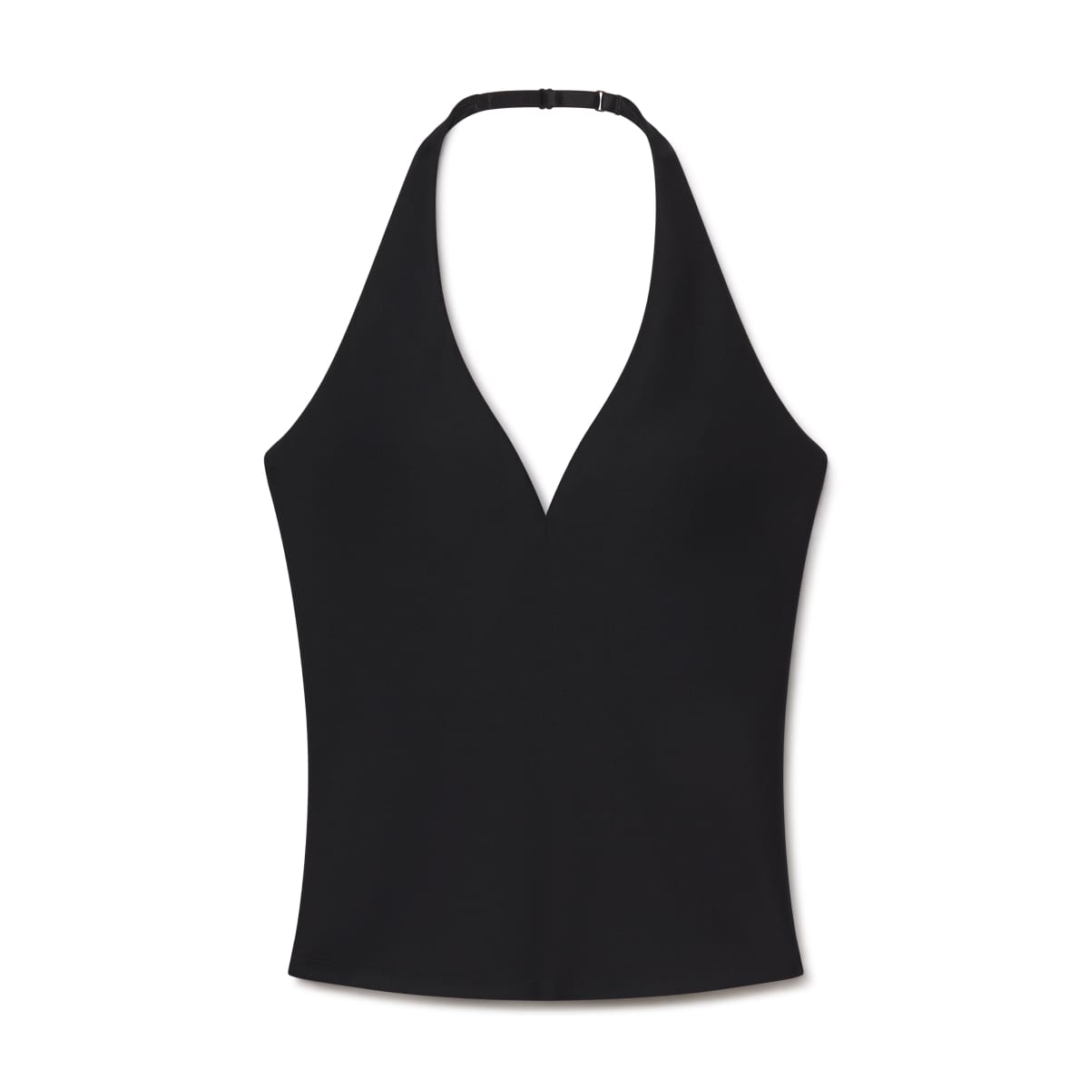 Plunge Halter Top Black
