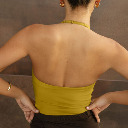 Plunge Halter Top Zest