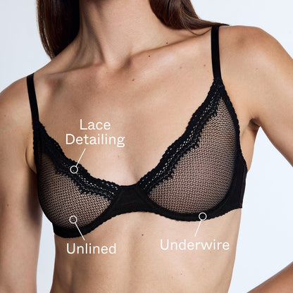 Signature Unlined Demi Bra Black