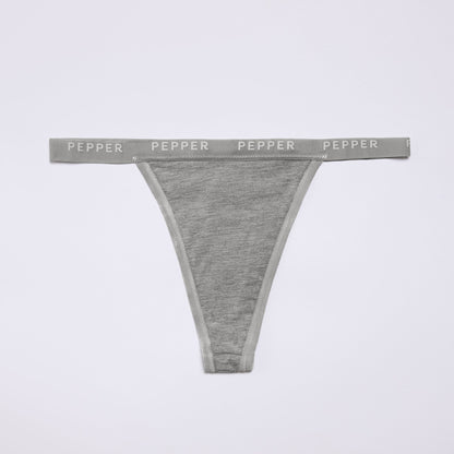 Supima® Cotton String Thong 3 Pack Heather Grey