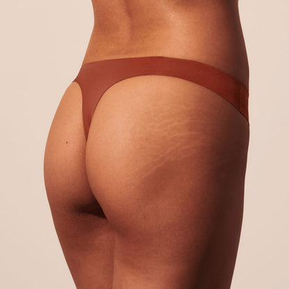 Simply Smooth No Show Thong 3 Pack Terra/Buff/Black