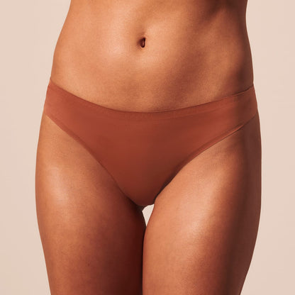Simply Smooth No Show Thong 3 Pack Mesa/Terra/Black