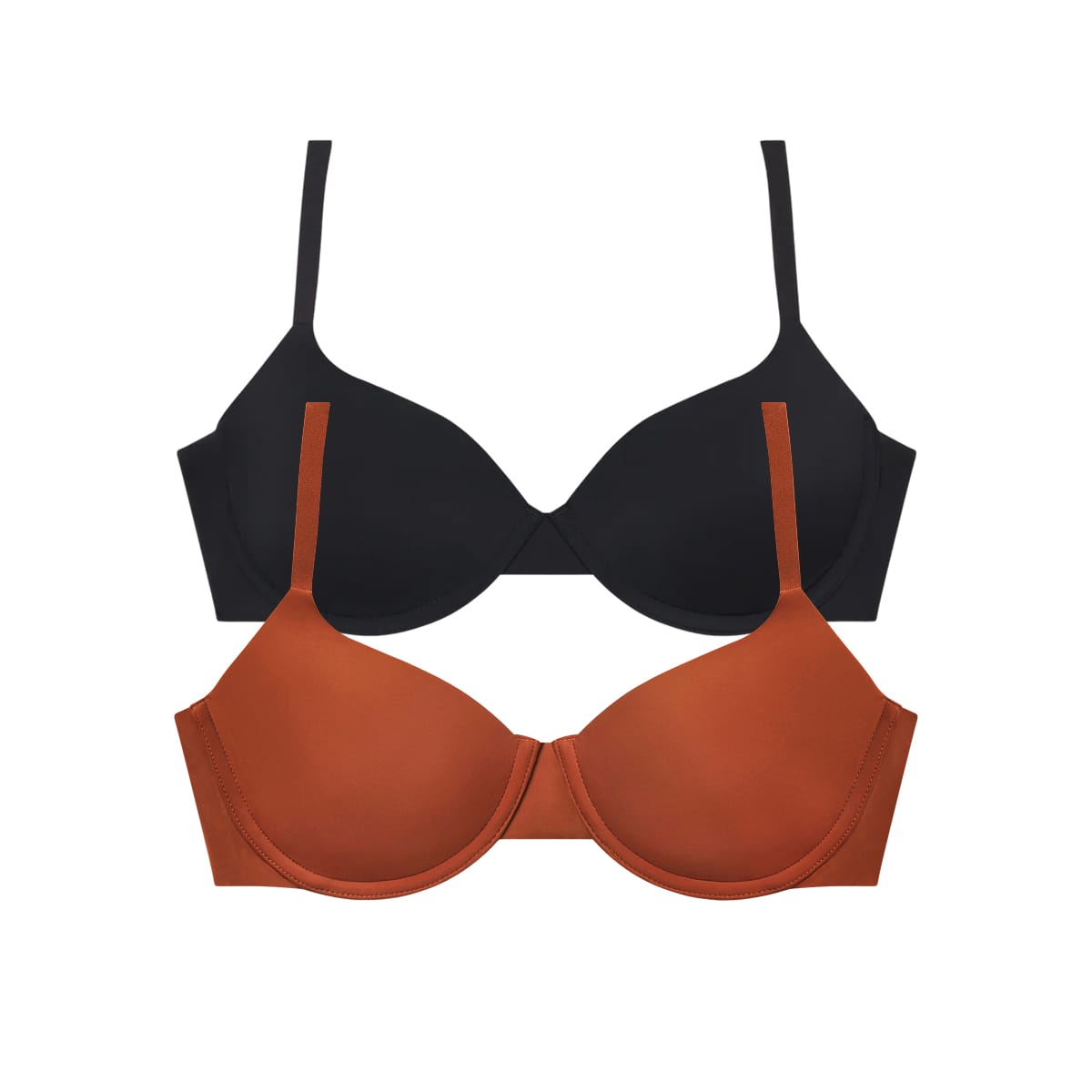Simply Smooth T-Shirt Bra Duo Terra/Black